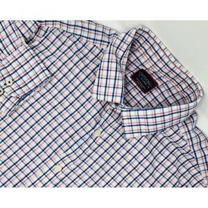 UNTUCKit Men's XL Pink and Blue Plaid ‎ Hewitson Button Front Long Sleeve Shirt